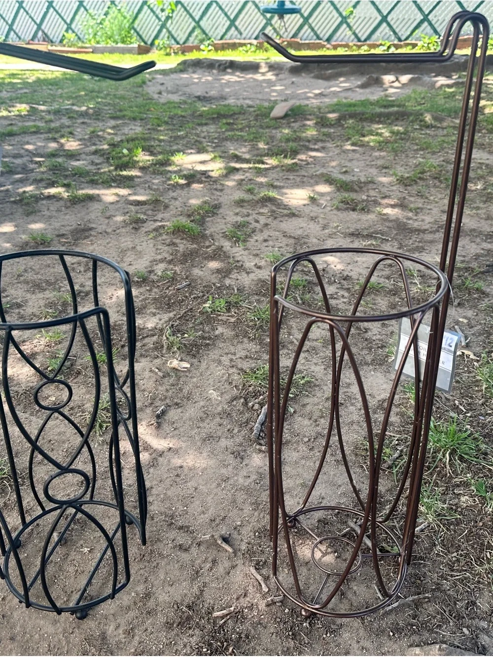 Metal Wine Bottle Holders - Black and Copper